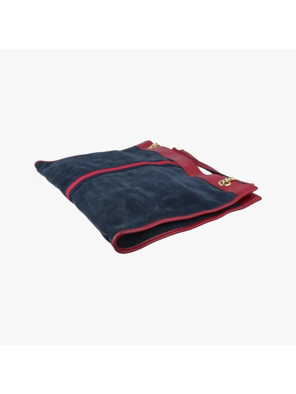 Gucci Rajah Navy Red Suede Leather Shoulder Bag